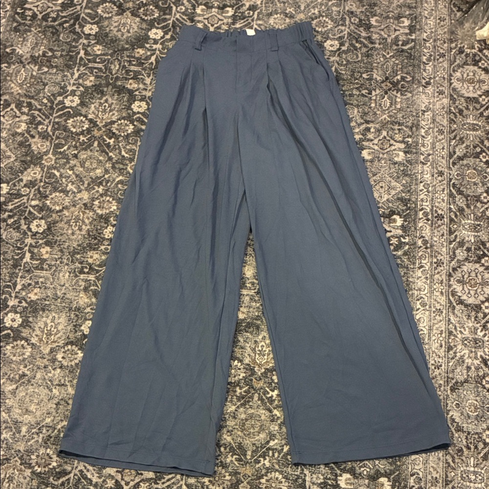 HALARA Slate Blue Wide Leg Trousers